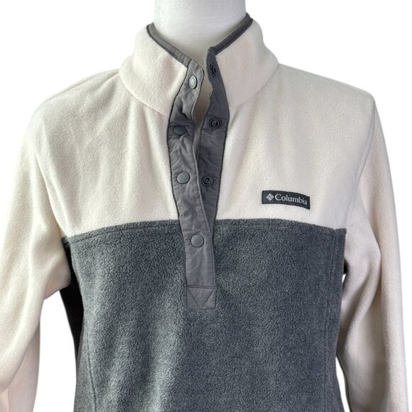 Columbia Women's Benton Springs Half Snap Pullover Fleece II in Heather Grey Med - Picture 4 of 9